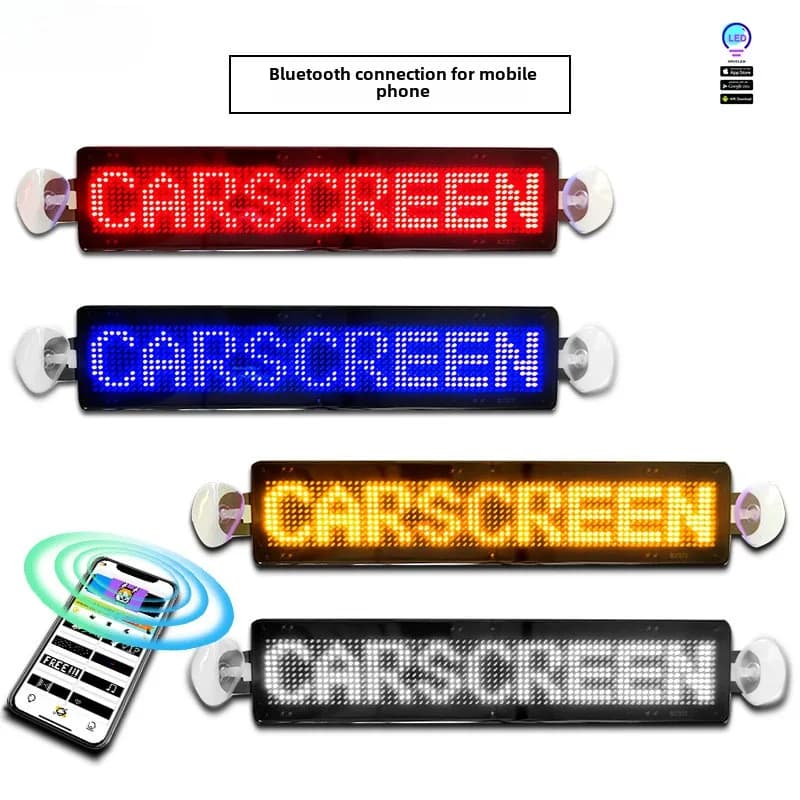 LED car LCD screen mobile phone sending display rolling car rear window large screen high definition car accessories tools