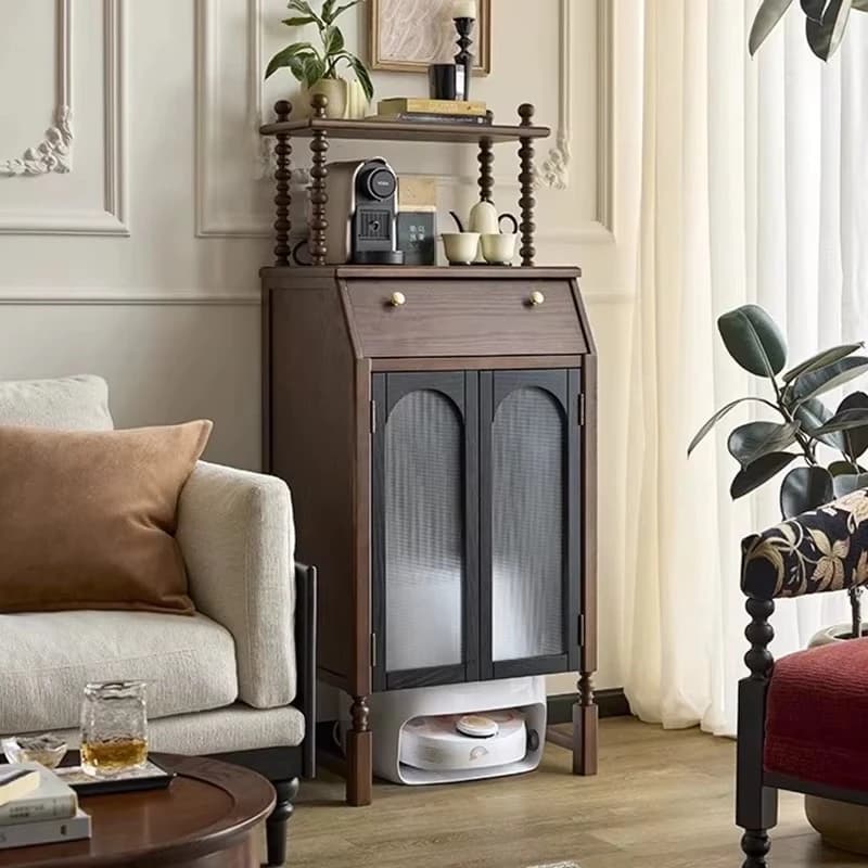 Modern living room display cabinet, wooden luxury living room TV cabinet