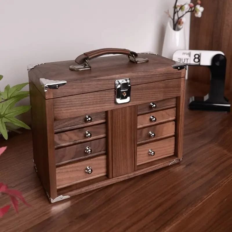 Medieval jewelry box mini small box storage cabinet jewelry box wooden other American style