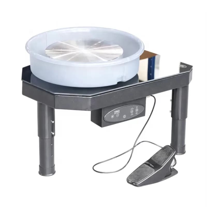 High Quality New School Studio Electric Ceramic Clay Pottery Wheel Machine 220V Gray Essential Equipment for Art Supplies