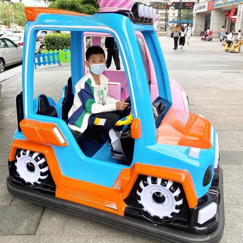 Children's Double Bumper Car Outdoor Square Stall Commercial Square Car Children's Electric Vehicle Amusement Facilities