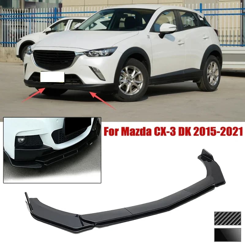 5pcs Front Bumper Shovel For Mazda CX-3 DK 2015-2021 Spoiler Front Bumper Deflector Anti Scratch Protection Device