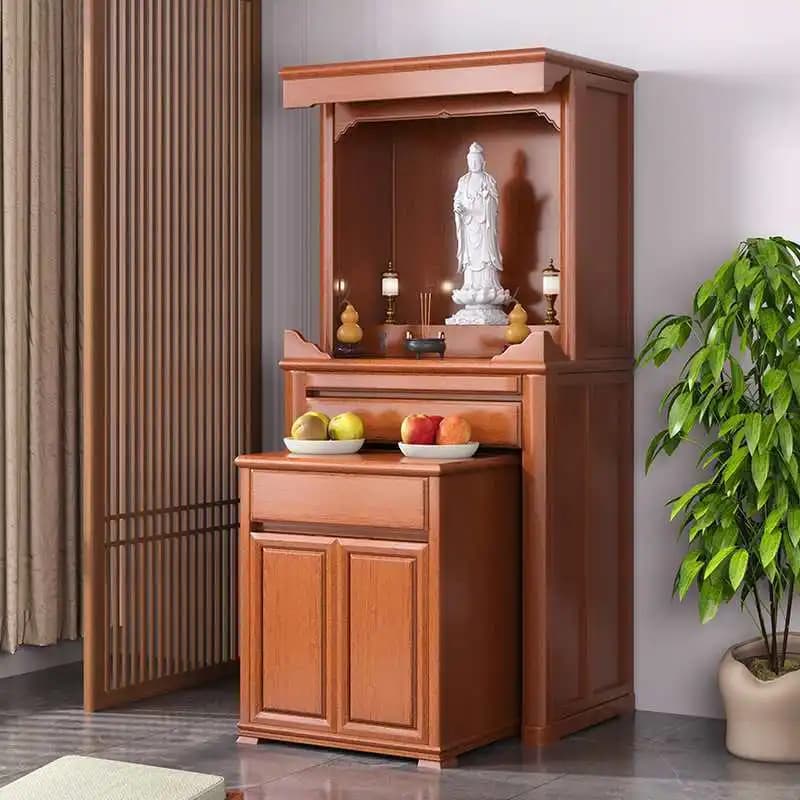 CX new Chinese Buddhist platform vertical cabinet for household worship Buddha statue Guanyin God of Wealth cabinet