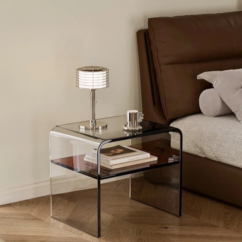 Bedroom bedside table Household crevice cabinet Double-layer locker Light luxury bedside