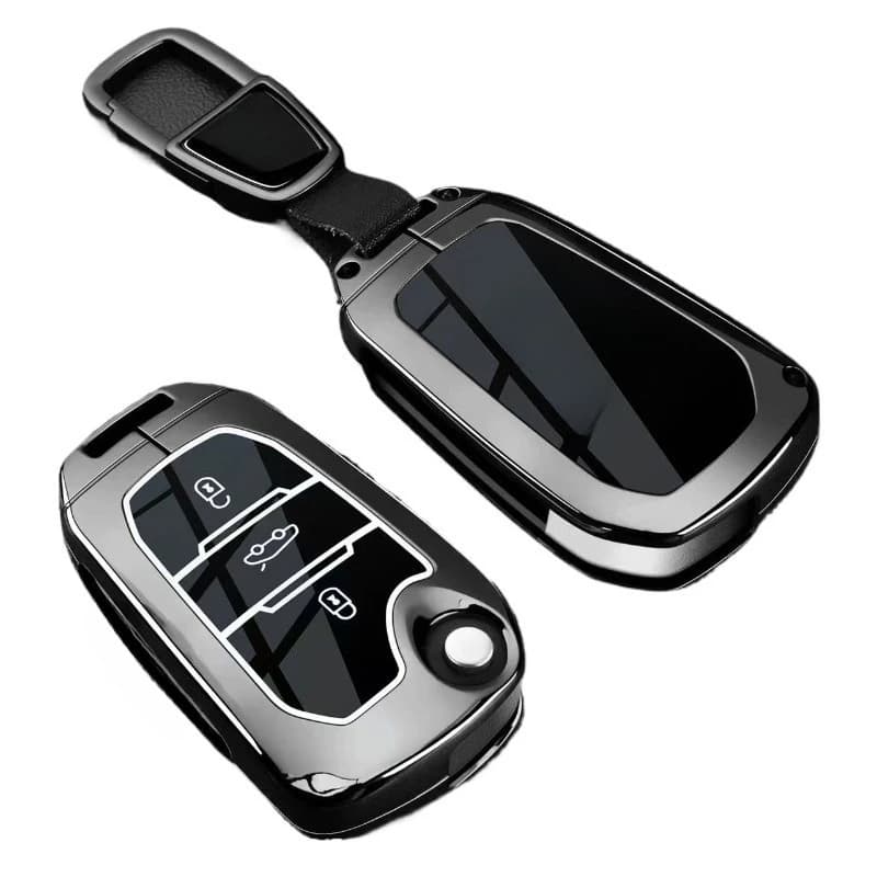 Premium Zinc Alloy Key Cover Case for Peugeot 308/301 / 3008 / 308S / 2008 / 5008 / 4008 / 408 (2024) - Protective Key Fob Shell