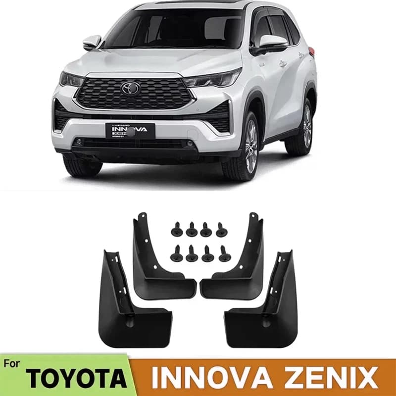4Pcs MudFlaps For TOYOTA KIJANG INNOVA ZENIX 2023 Mudguards Mud Flaps Splash Guards Front Rear Wheels Fender Car Accessories