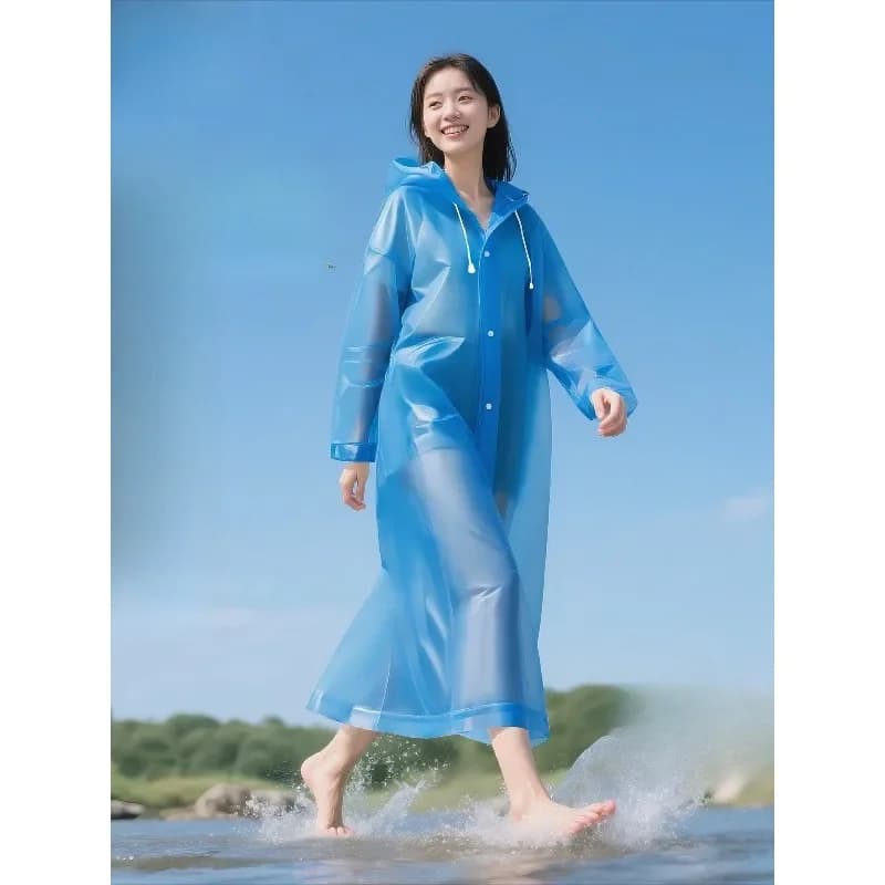 Long full body disposable raincoat thickened adult outer wear outdoor mountaineering hiking portable