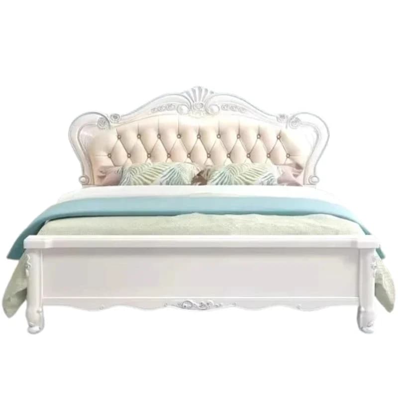 European King Size Bed Aesthetics Minimalist Home Master Bedroom Quality Bed Wedding Design Fashionable Muebles Home Furniture