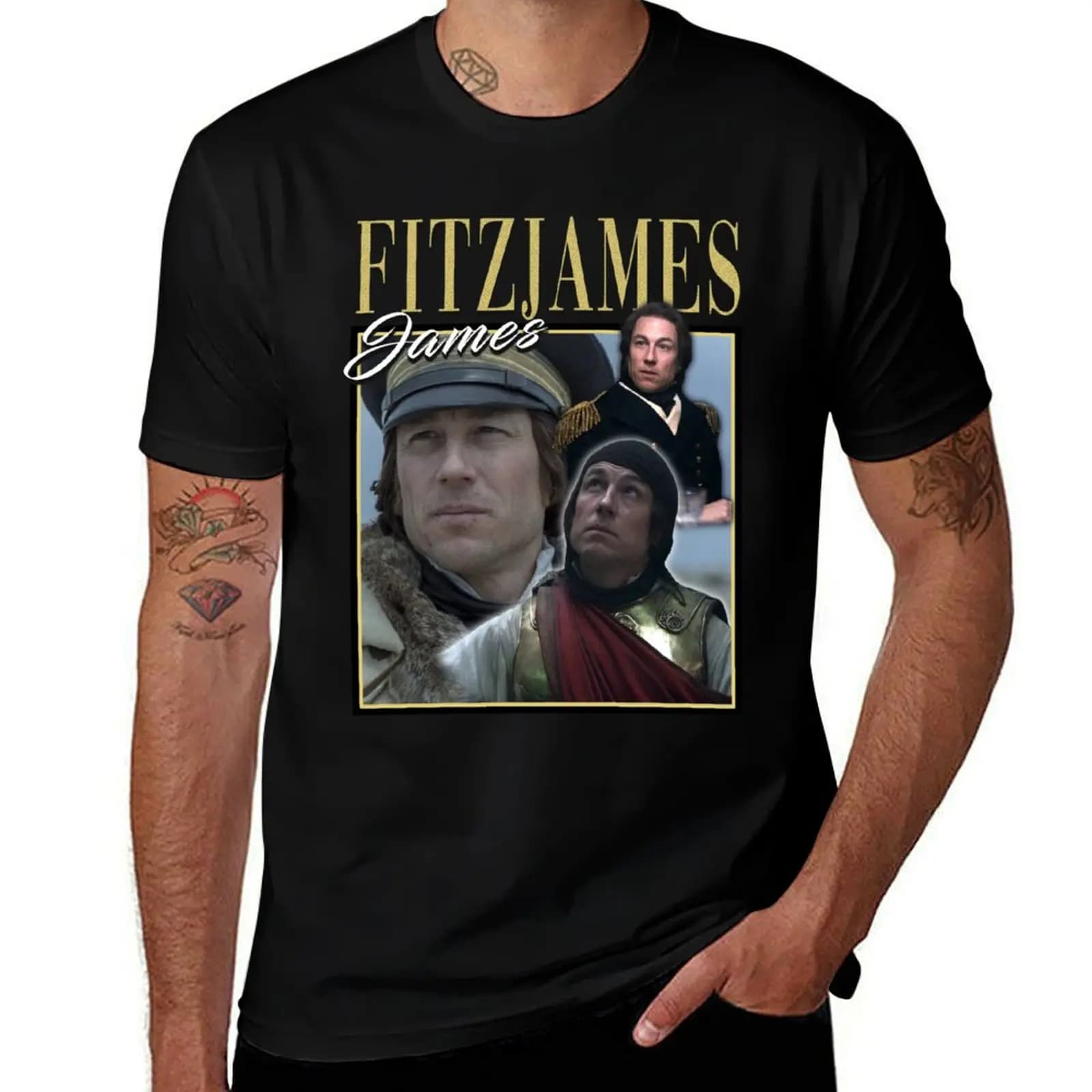 james fitzjames homage the terror amc tobias menzies T-Shirt graphic t shirts for man t shirts for man graphic vintage T-Shirt