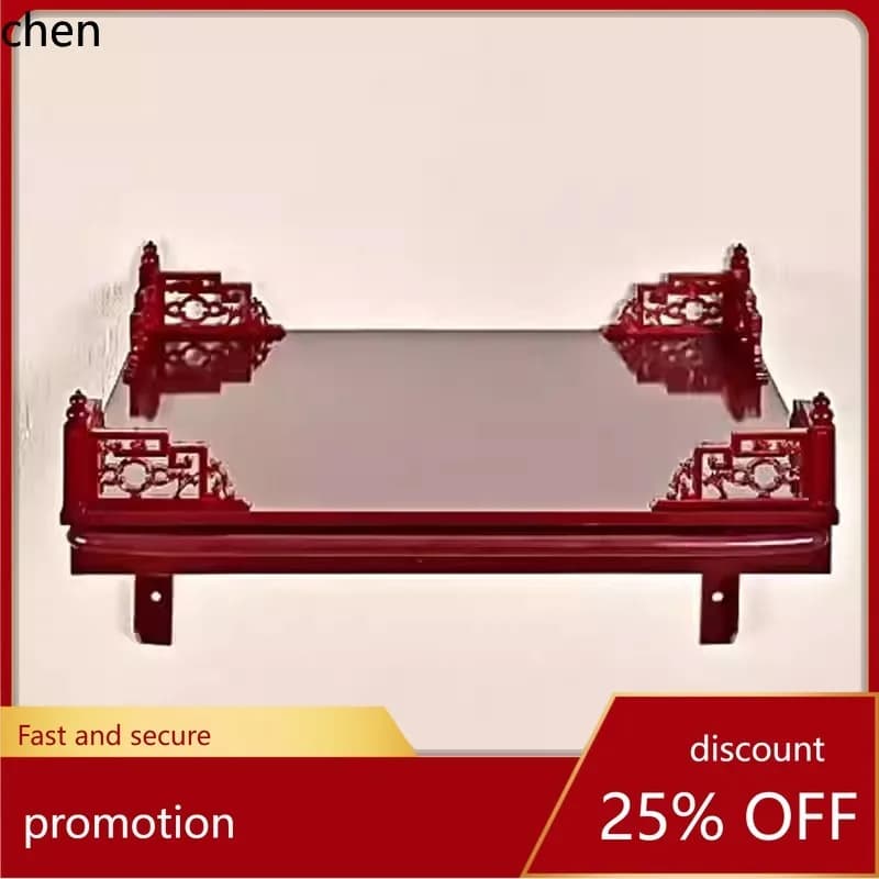 Cz wall-mounted buddha niche altar table for home verticalmodern style grids simple god of wealth guanyin buddha altar