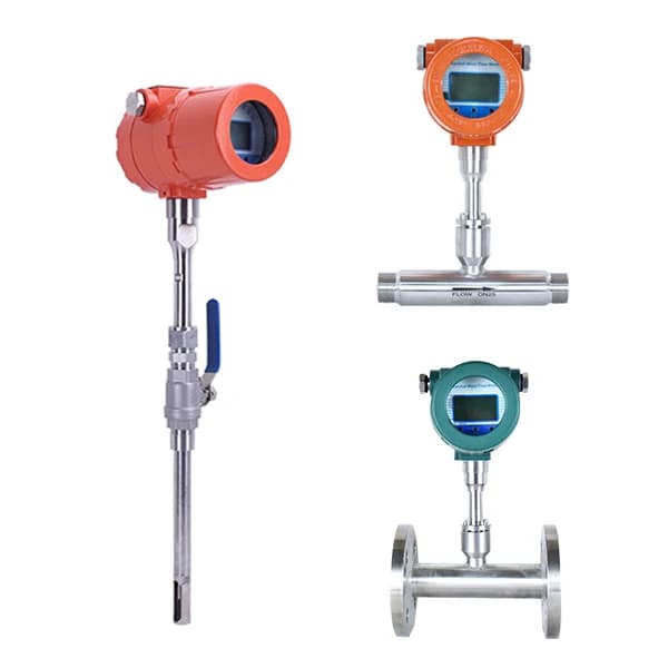 Low Cost 2% Intelligent Flue Gas Biogas Insert Type Thermal Gas Mass FlowMeter with Lcd Display