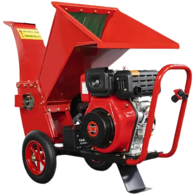 High-horsepower garden branch crusher, multi-functional branch straw wood crusher