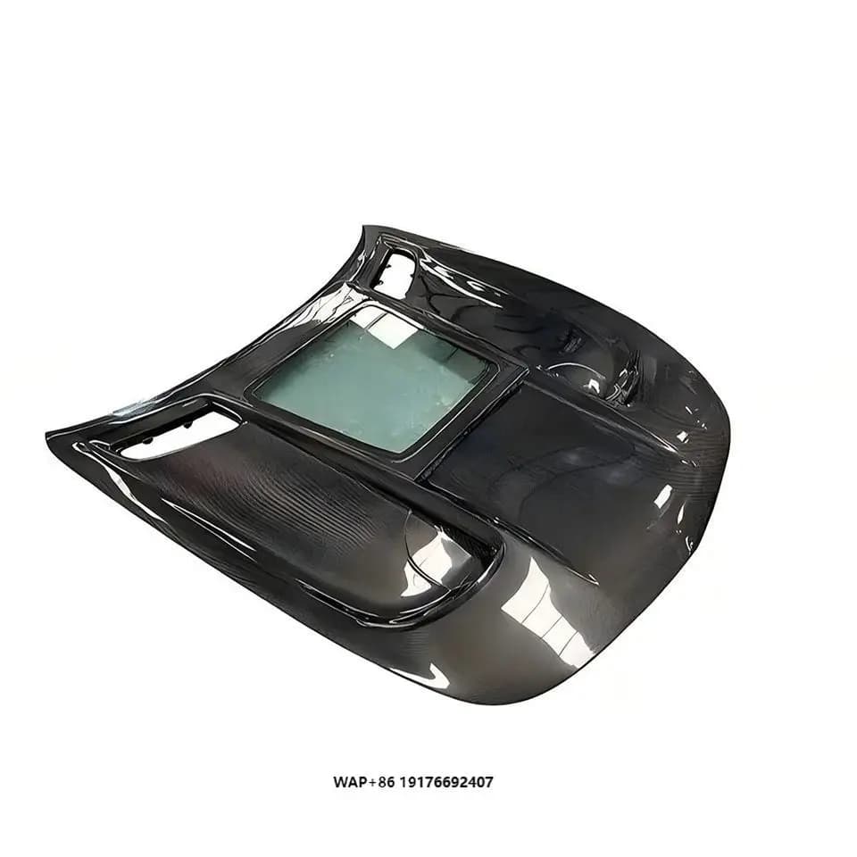 New Condition Carbon Fiber Vent Hood for GT/GTC/GTS/GTR Clear Style Bonnet 100% Tested Well