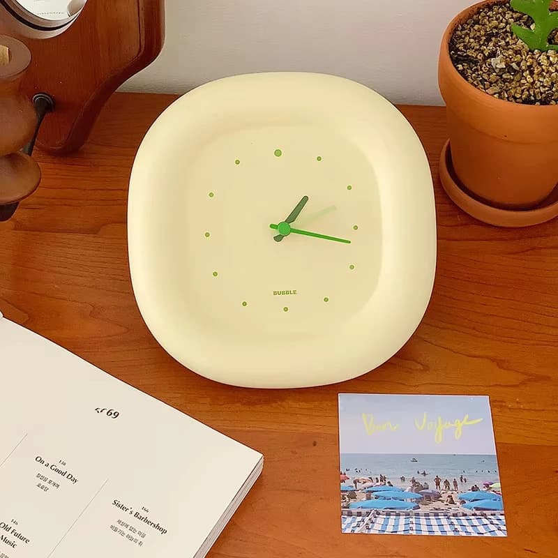 CuteLife Ins Cute Plastic Electronic Clock Design Gift Bedside Coffee Table Wall Clock Bedroom Home Decoration Office Desk Clock