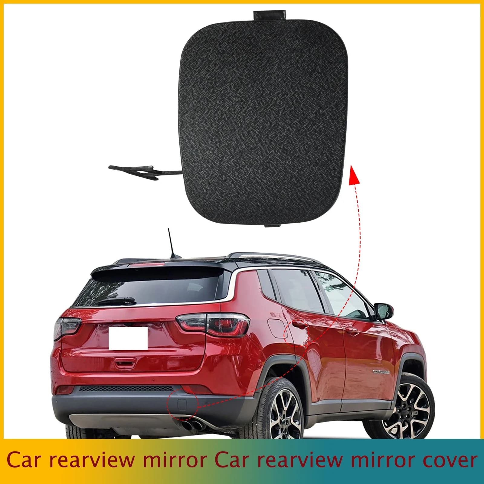 Para Jeep Compass 2017 2018 2019 2020 2021 2022 2023 cubierta de gancho de remolque de parachoques trasero ojo 5UP67RXFAB