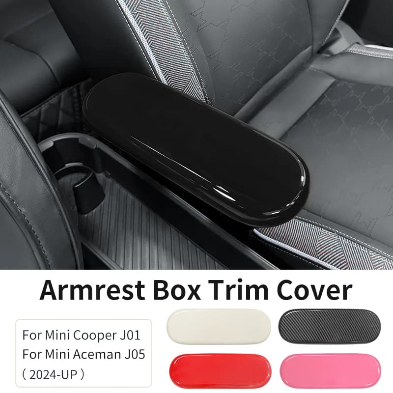 Car Center Console Storage Box Armrest Panel Cover For Mini Cooper E SE J01 EV J05 Aceman 2024 2025 ABS Car Interior Accessories