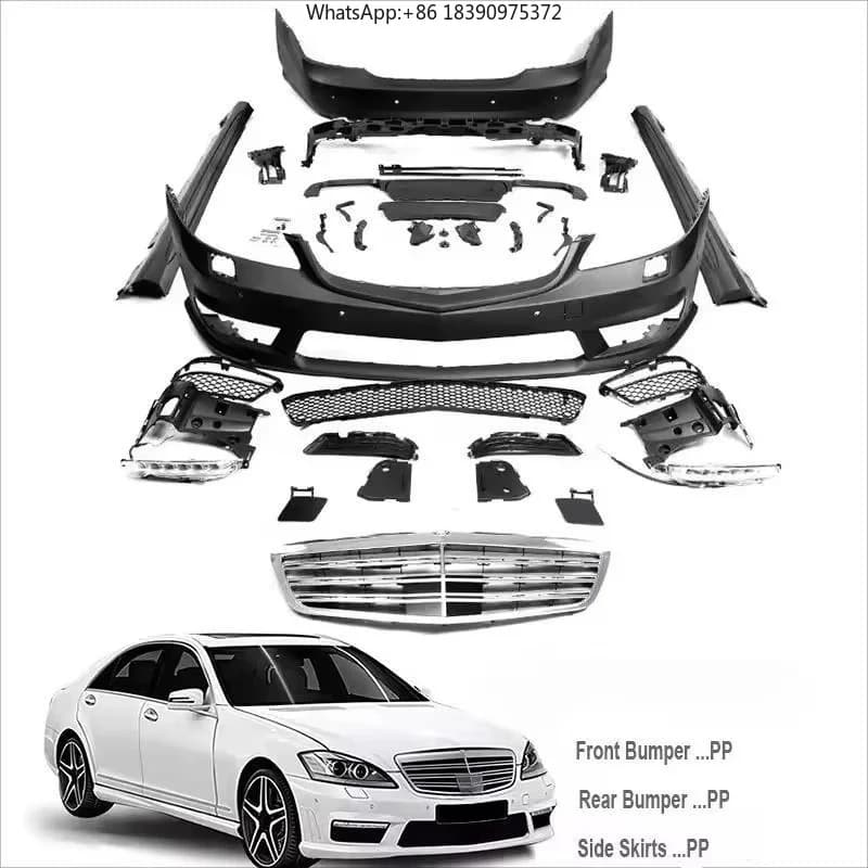 Body Kit for S Class W221 Modified to S63 S65 65Amg Body Kits Front Bumper Grille Side Skirts