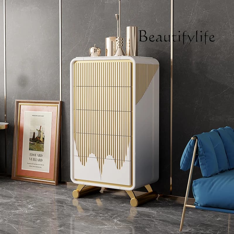 Light luxury high-end storage cabinet Solid wood porch cabinet Modern home living room Bedroom fashion