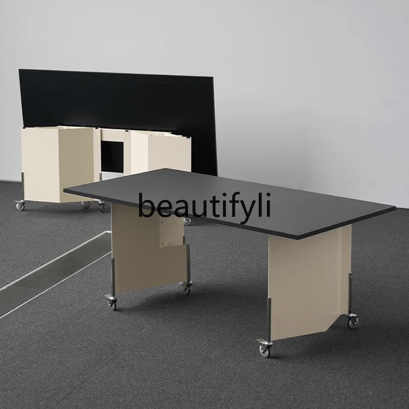 Mobile office boss desk, simple modern conference home computer desk