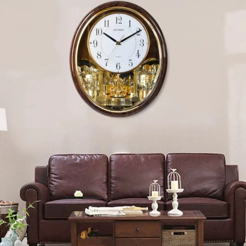Round Elegant Black Wall Clock Unique Premium Nordic Design Digital Wall Clock Bedroom Modern Relojes De Pared Home Decor Items