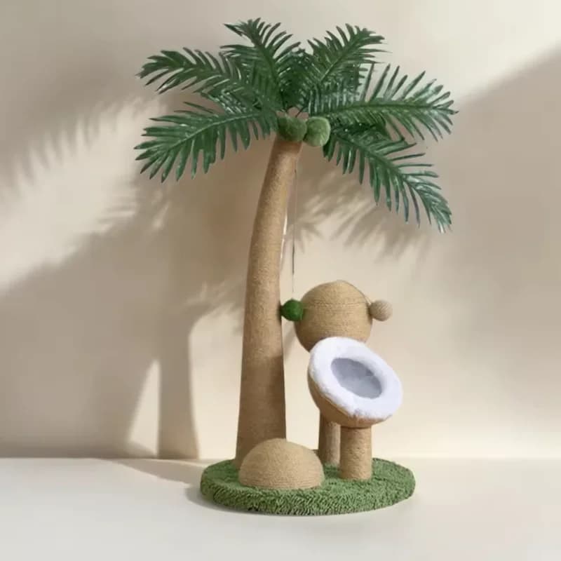 Tree Claw Sharpener Pole Interactive Cat Sisal Scratcher Natural Sisal Rope Cat Tree for Small Medium Cats