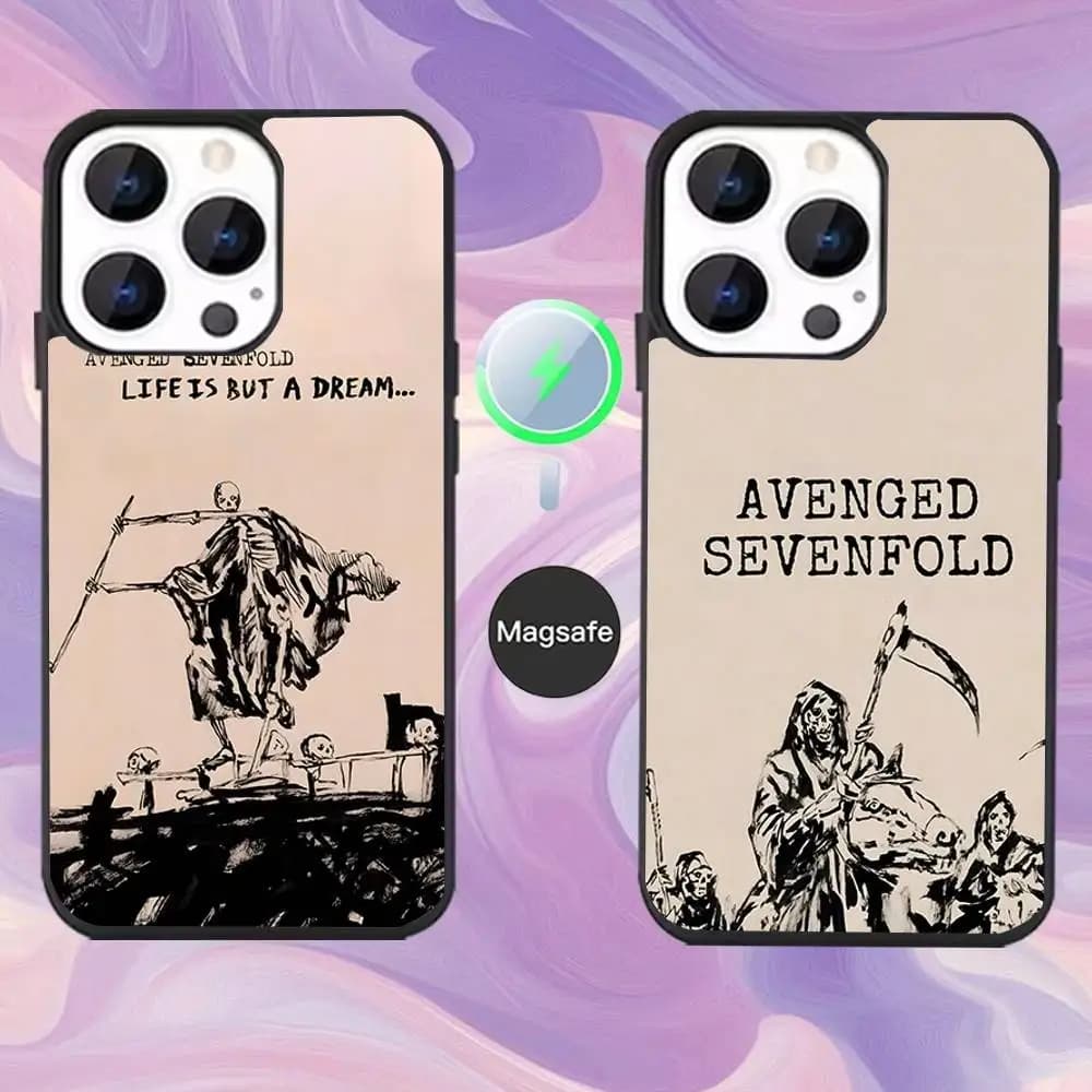 A-Avenged S-Sevenfold Rock Phone Case  For iPhone 16,15,14,13,12,11,Pro,Max,Plus,Mini,Magsafe,Magnetic Wireless Charging Case