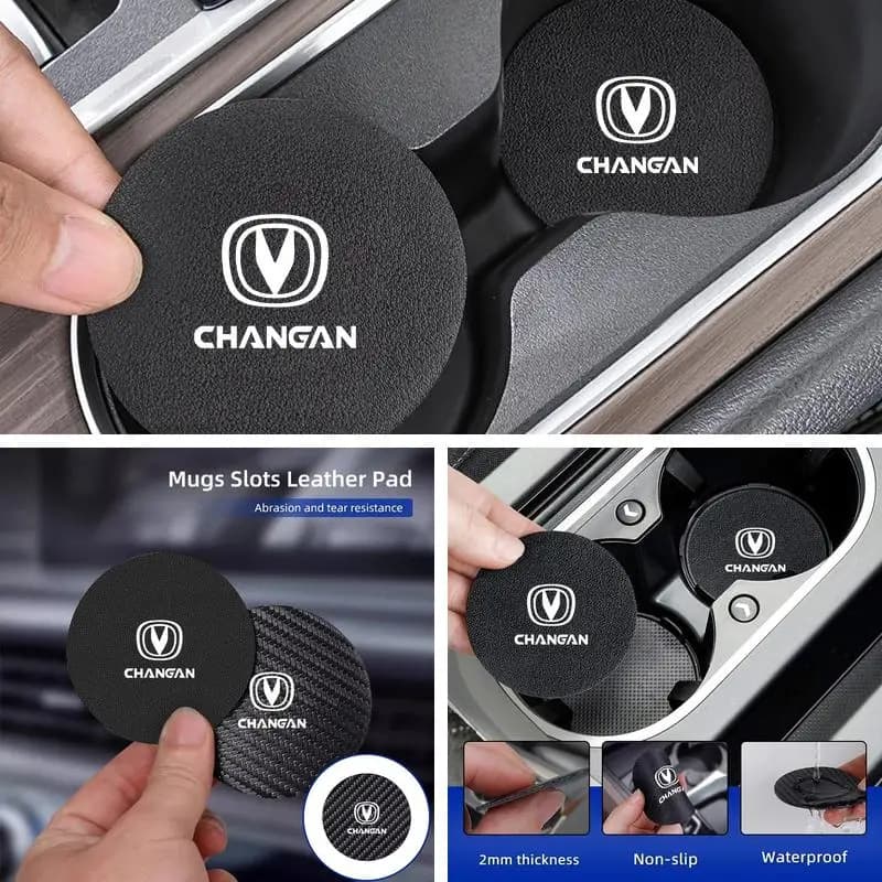 Car Modified Non-Slip Cup Holder Pad 2Pcs For Changan CS55 PLUS CS75 PLUS UNI-V UNI-K S07 S05 Interior Accessories