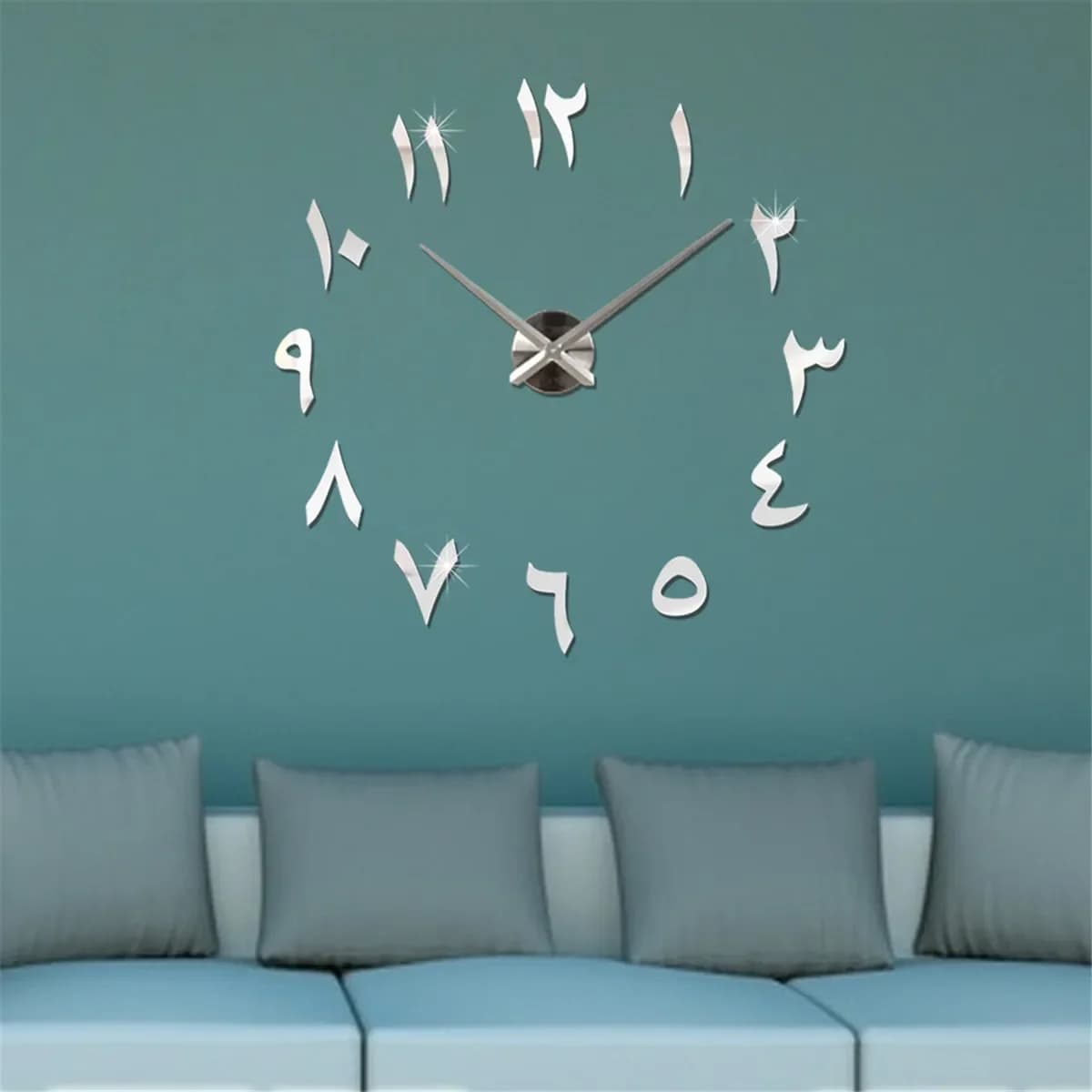 DIY Wall Clock Living Room Creative Acrylic Wall Watch Three-dimensional Large Digital Clock Home Decoration Quartz Clock