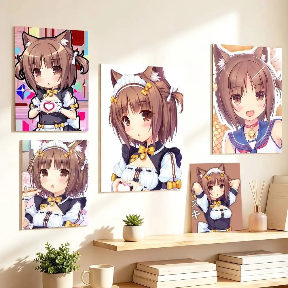 A-Azuki NEKOPARA OVA Character   Poster HD Self Adhesive Waterproof Wall Art Ideal for Home Office Dorm Gift