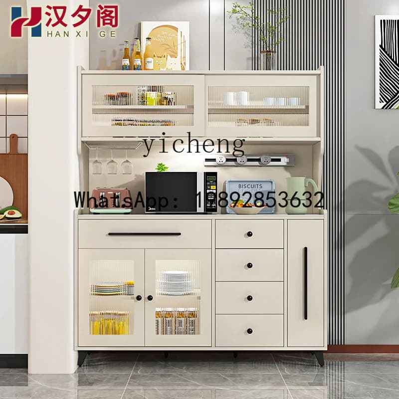 rock slab dining side wine cabinet integrated wall high cabinet kitchen cupboard