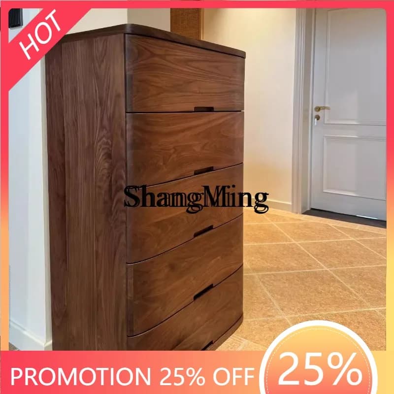CL solid wood five-bucket drawer modern simple light luxury living room storage cabinet