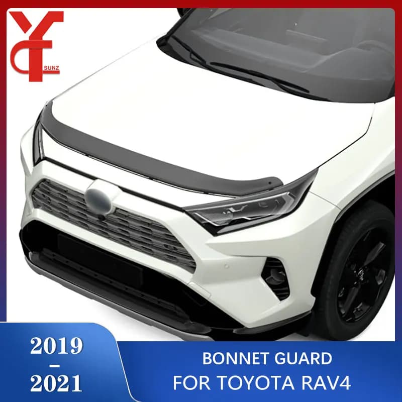 Bonnet Protector For Toyota Rav4 2019 2020 2021 Rav 4 Exterior Car Parts Acrylic Tinted Guard Bug Shield Accessories