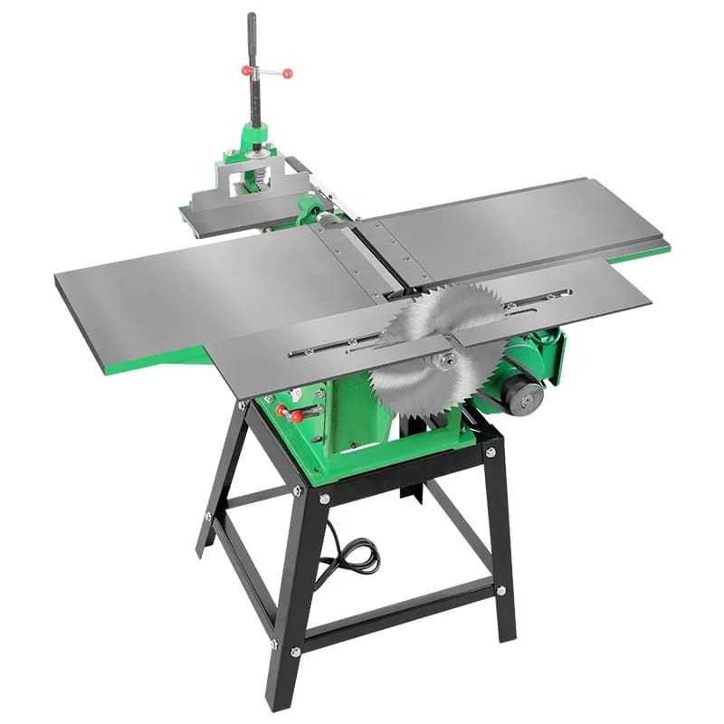 Woodworking planer table, multi-functional sawing and planing integrated, tenon-opening woodworking table planer