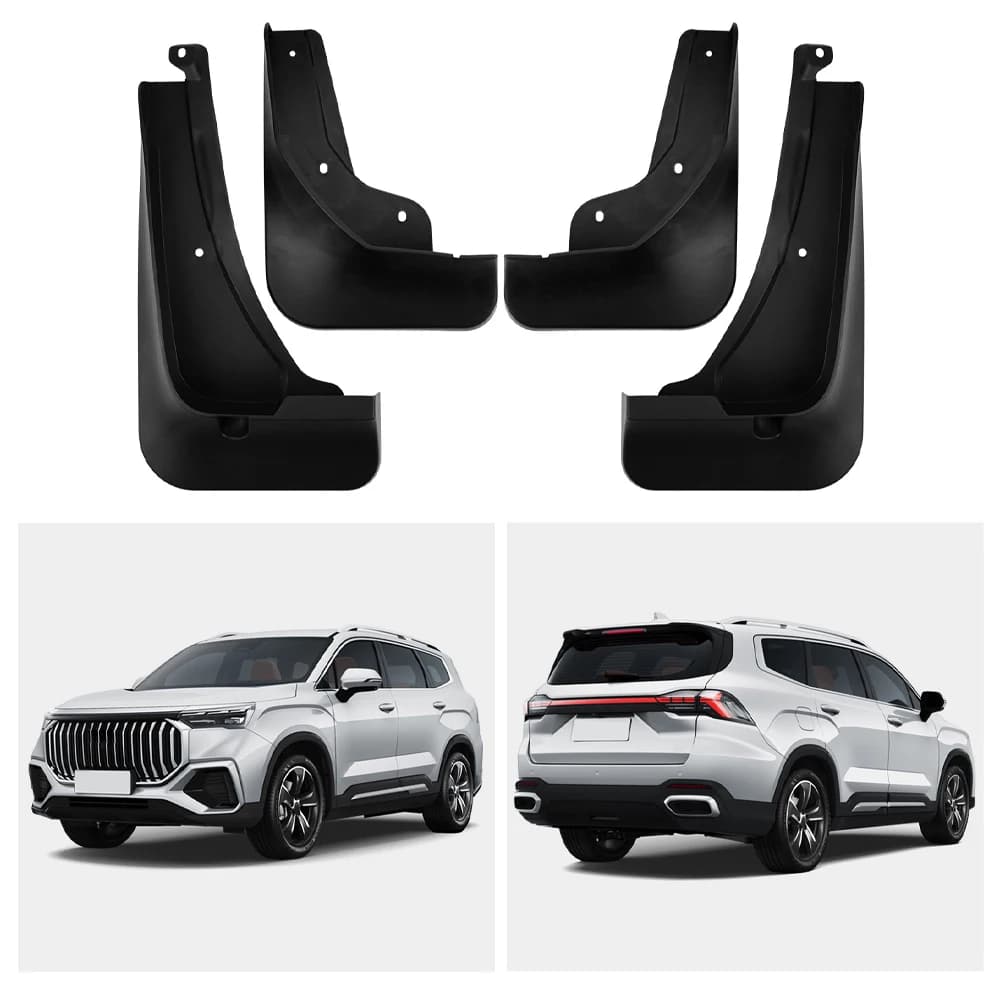 Car Mud Flaps Front Rear Splash Guards Mudflaps for Geely Okavango 2025 Black Mudguards Durable Easy Install Accessories 4PCS