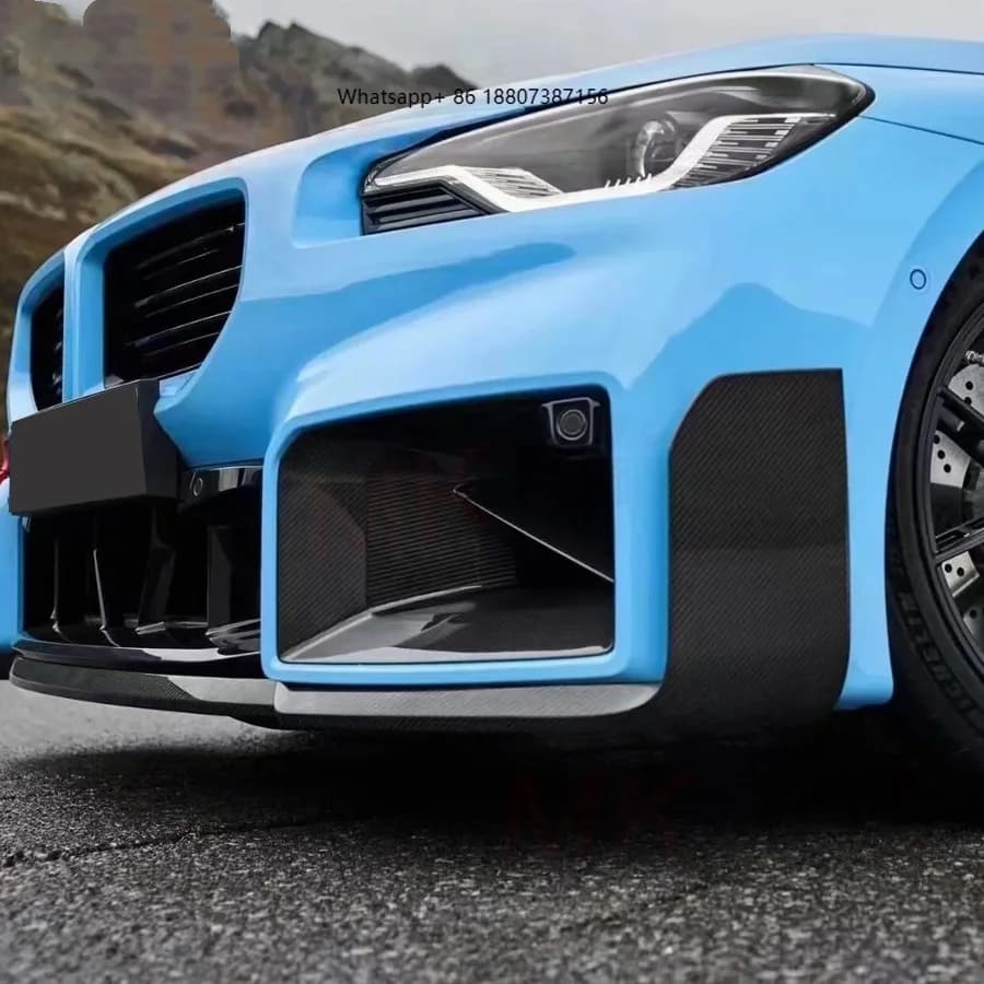 Suitable forBMW M2 G87 Front Lip Three Section Front Shovel Chin Dry Carbon Fiber Modification Car Decoration