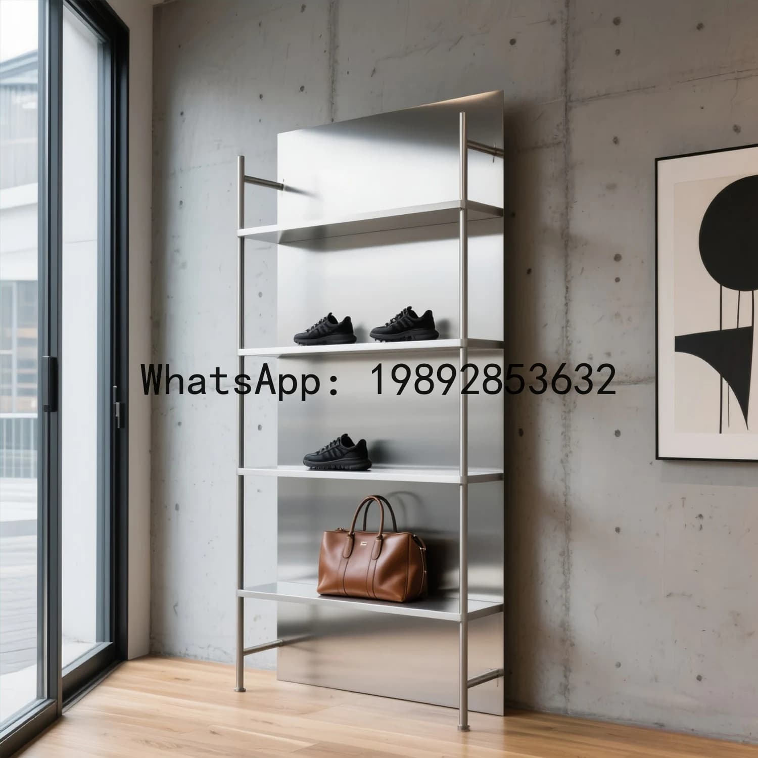 Display Rack Stainless Steel Shelf Multi-layer Storage Floor-standing Organizer Book Flower Pot Ornament