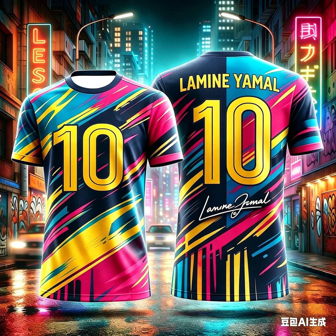 New # Yamal 10 # Neutral Football Sweatshirt Loose Breathable Quick Drying Training Summer Short sleeved Men's T-shirt