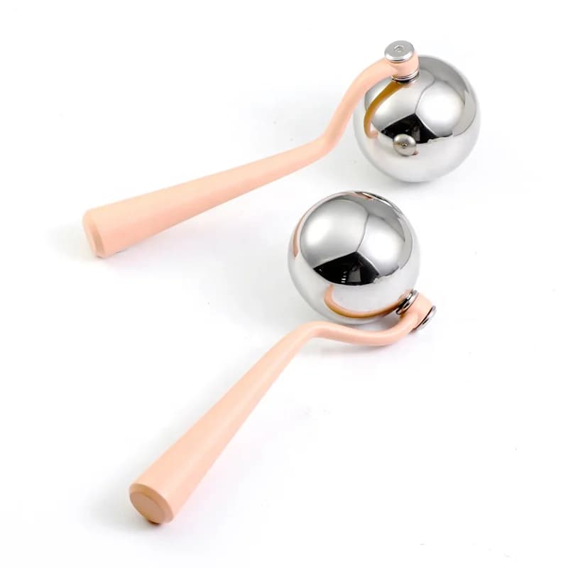 Stainless Steel Handheld Facial Ice Roller Skin Rejuvenation & Firming Beauty Massage Tool