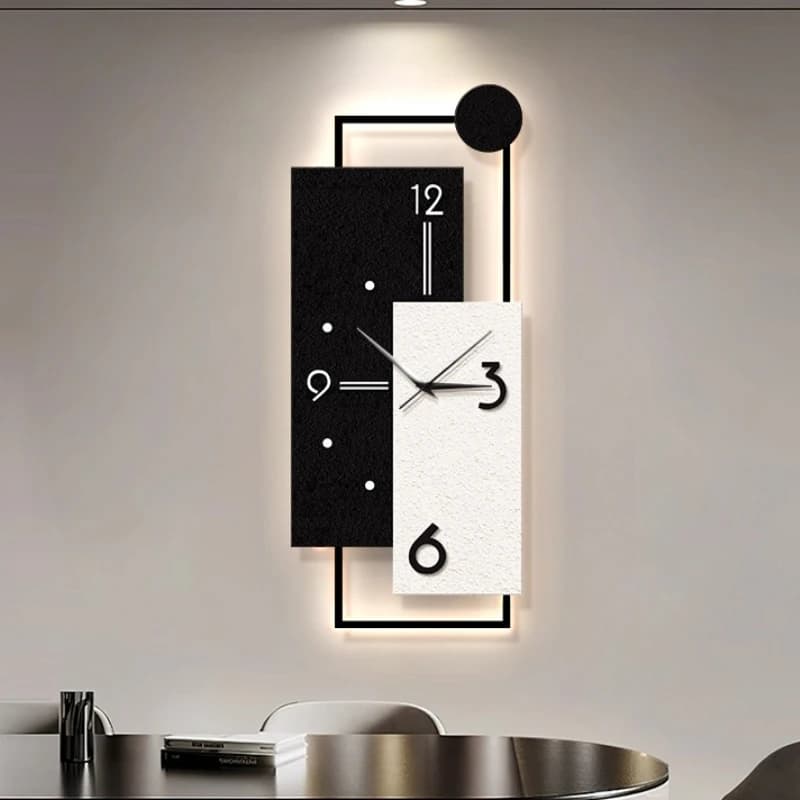 Luxury Living Room Wall Clock Restaurant Clock Mural Watch Room Decorations Corridor LED Mute Quartz Clock Home Decor Items