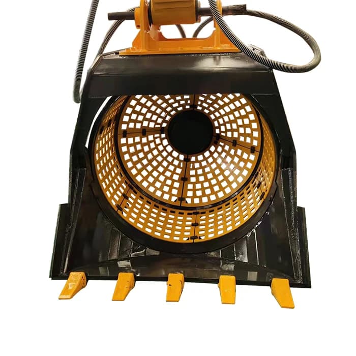 6-20 Ton Excavator Rotary Screen Bucket Sieve Bucket Skeleton Bucket with Famous Brand Motor