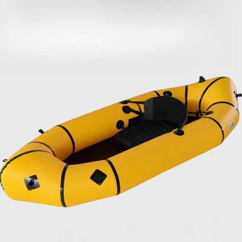 Outdoor Ultra Lightweight TPU Inflatable Packraft for Calm Water Rafting Paddling & Fishing in Rivers