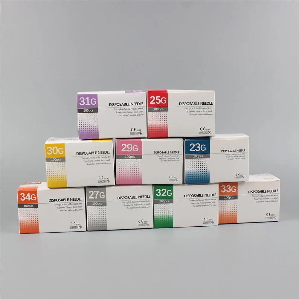 100Pcs/Box Tattoo Small Painless Beauty Needle 30G13MM 32G4MM 34G8MM 29G13MM Superfine Sterile Injector Needle Eyelid Tools