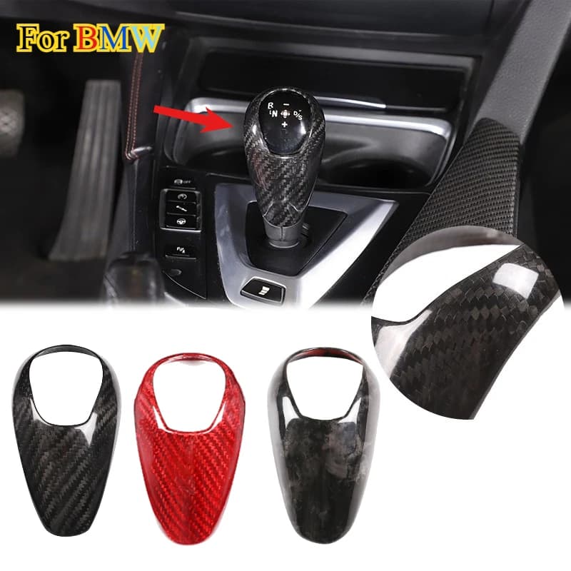 Real Carbon For BMW M2 F87 M3 F80 M4 F82 M5 F83 F10 F85 X5M F86 X6M F12 Car Gear Shift Shift Lever Decoration Gear Handle Cover