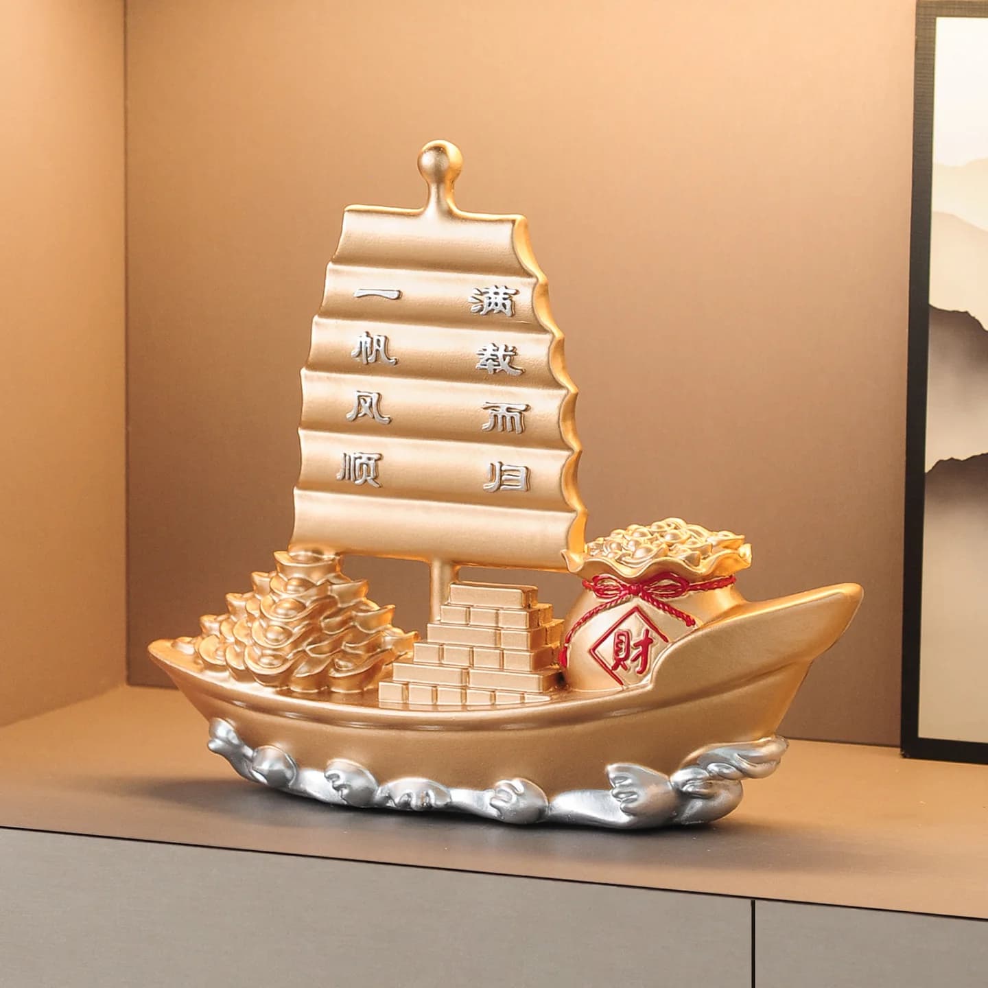 HYS smooth sailing, sailing ornament, living room entrance office desktop souvenir, high-end teacher's day gift