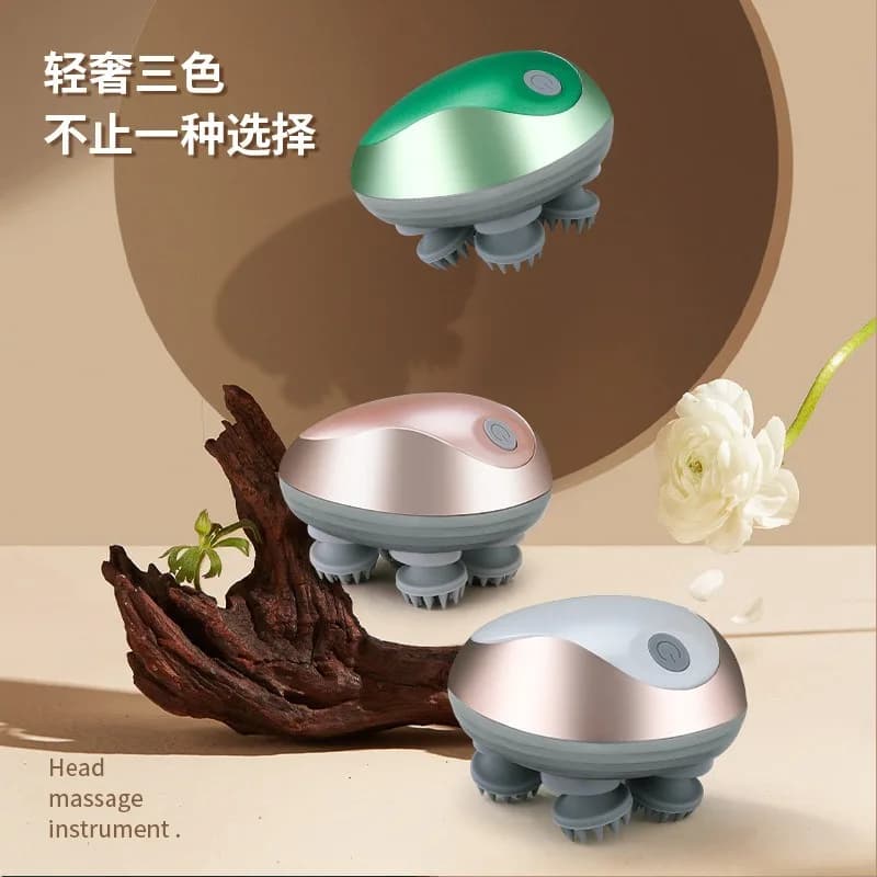 Rechargeable Mini Electric Head Massager, Multi‑claw Kneading Scalp Massager for Human and Pet Relaxation