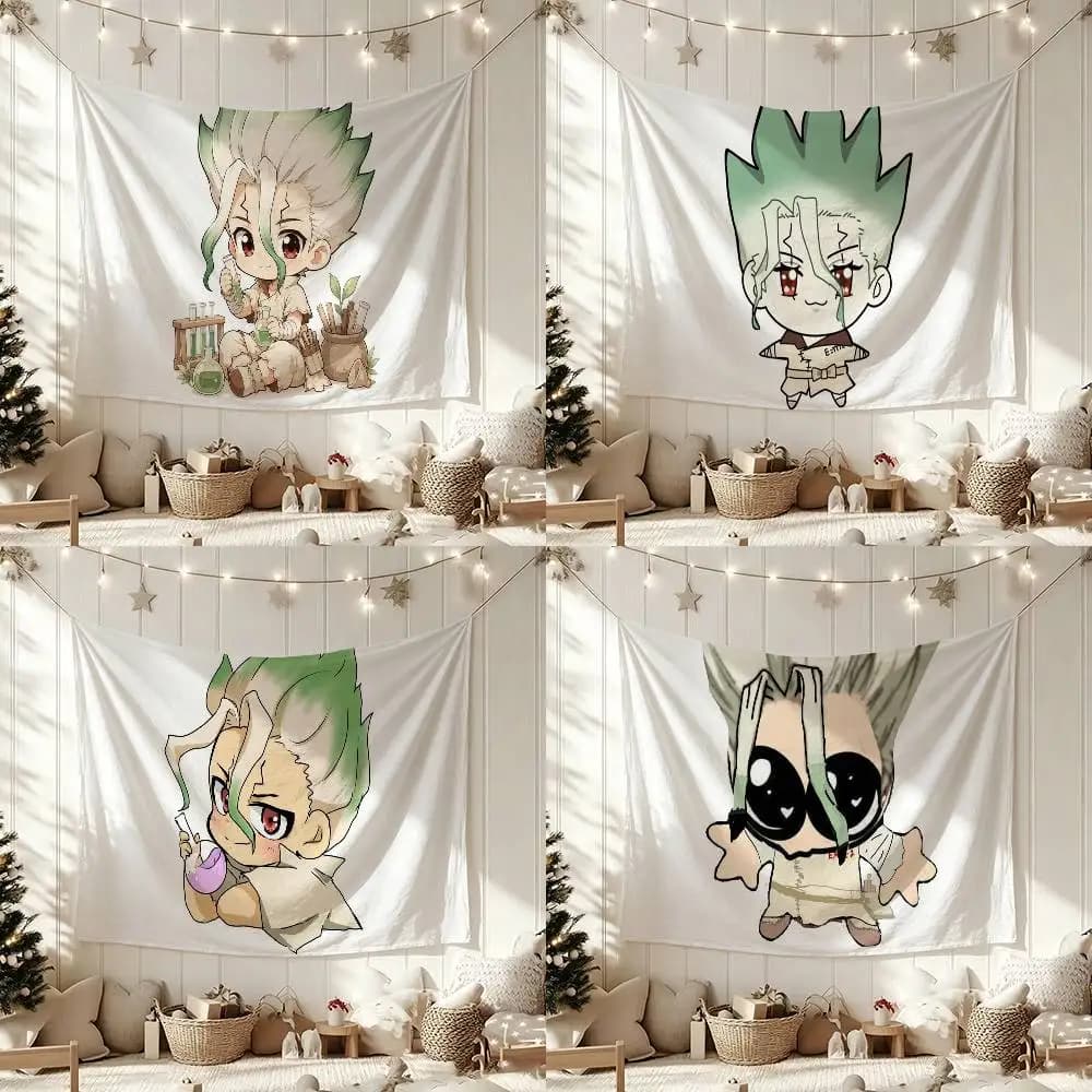 Dr.STONE S-Senku Ishigami Flag Outdoor Decorations for Bedrooms Home Decor Items Decoration Banners