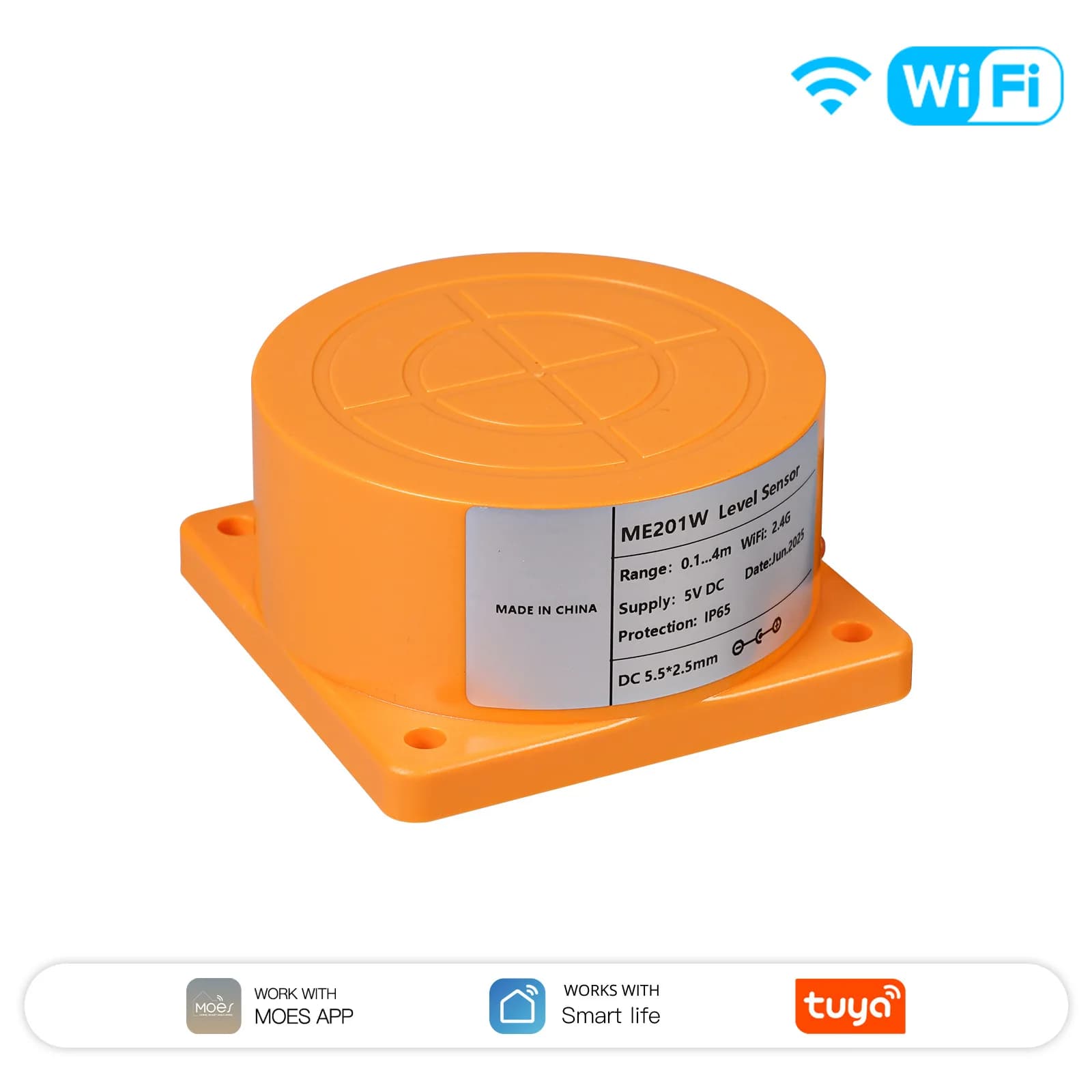 Smart home WiFi liquid level sensor app remote detection ultrasonic water tank tower water level detector