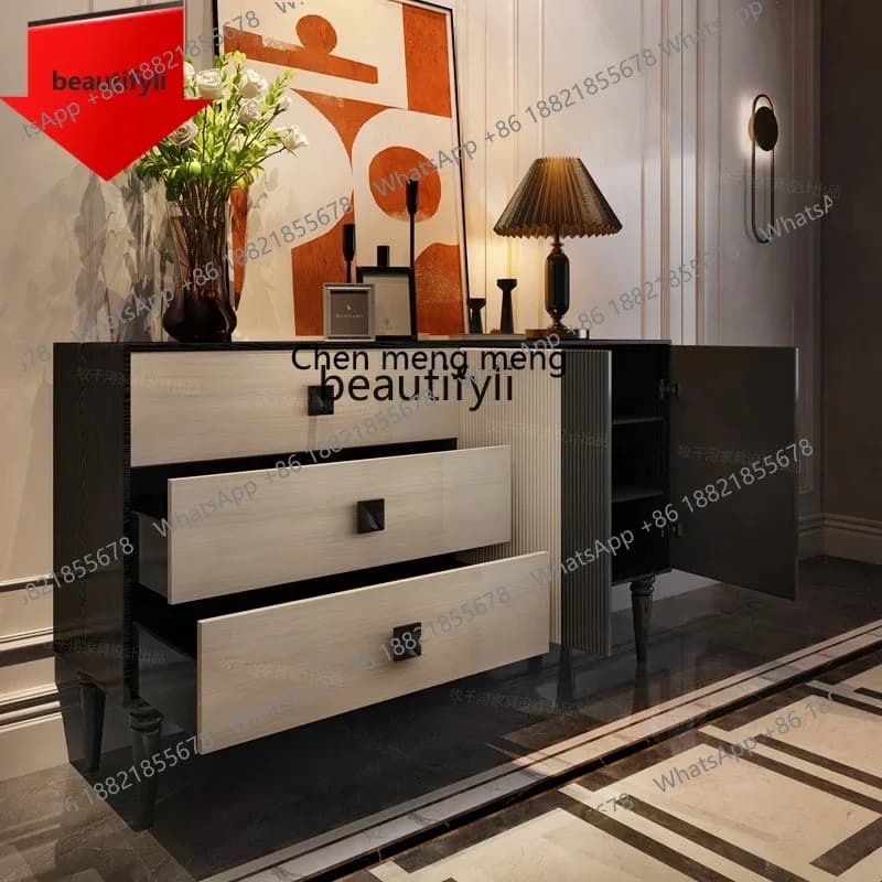 32 French Retro Entrance Cabinet Living Room Antique Style Corridor Decoration Locker