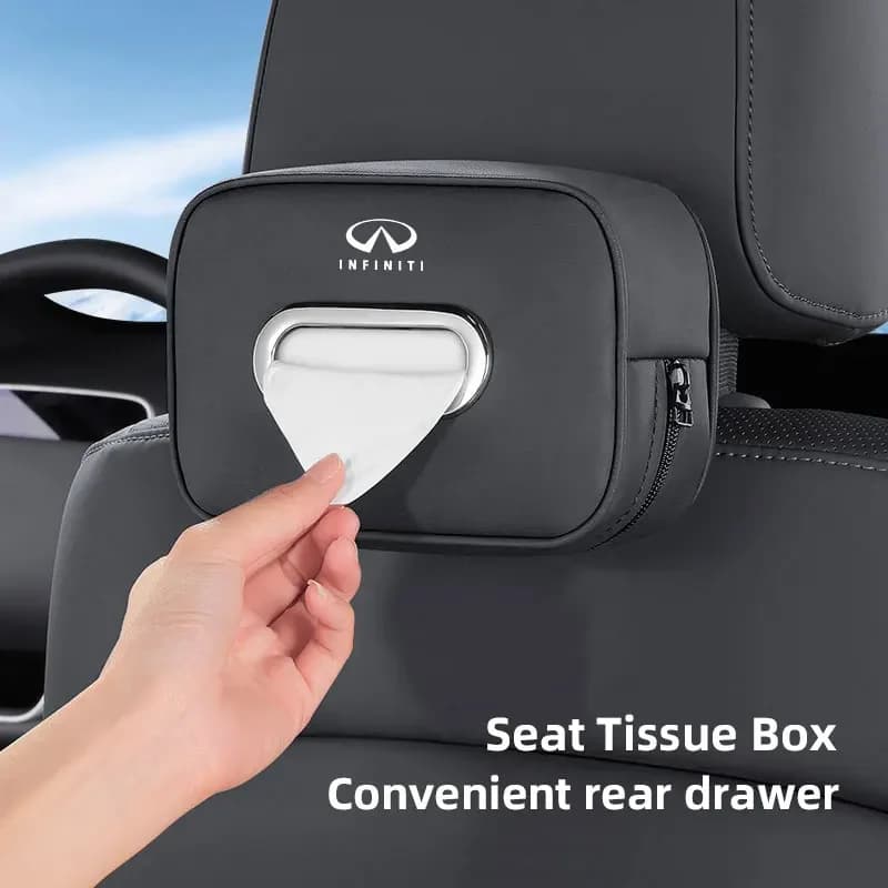 Car Tissue Holder Auto Interior Storage Box Accessories For INFINITI QX55 QX50 QX60 Q50 Q70L QX30 QX80 Q60 Q70 QX70 Q30 Q60S ESQ