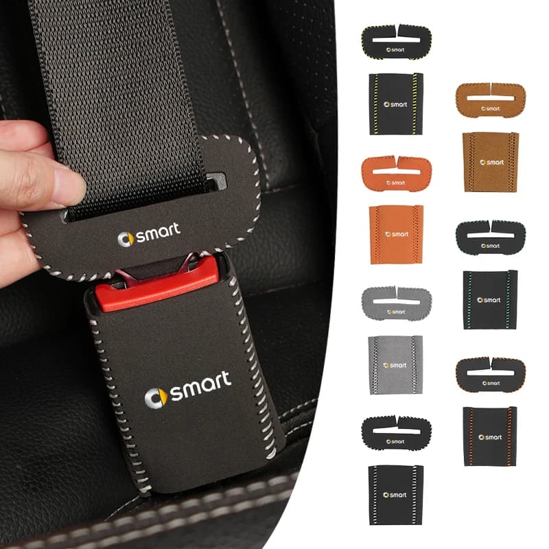 2Sets Car Seat Belt Buckle Cover Universal Fur Protector Auto Accessories For Smart Fortwo 451 450 453 EQ Forfour Coupe